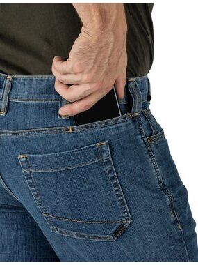 5.11 Tactical Men's Defender Flex Jeans Size 36x30 Medium Wash 74477-586